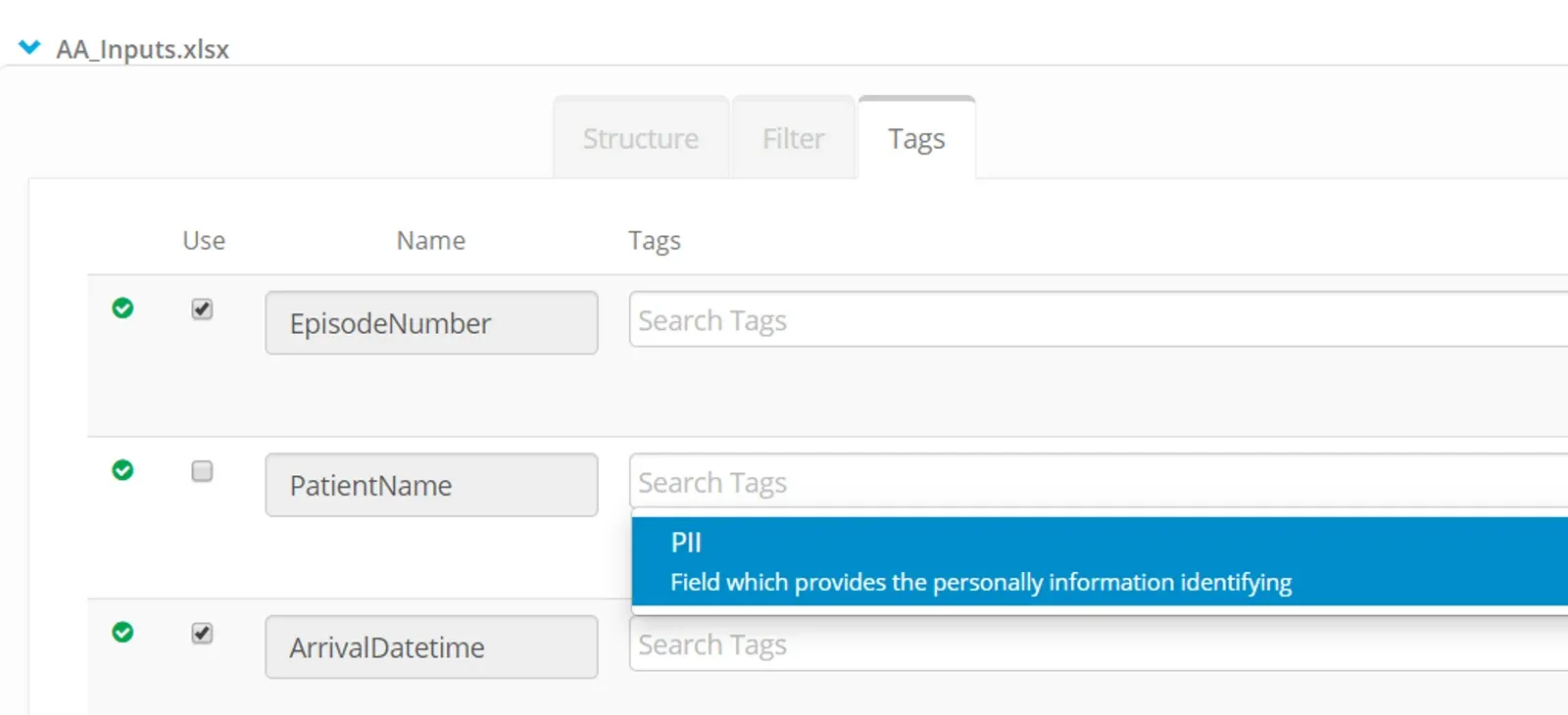 Apply a Tag (screenshot)